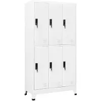 vidaXL Lockerkast 90x45x180 cm staal wit