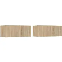 vidaXL Tv-meubels 2 st 80x30x30 cm bewerkt hout sonoma eikenkleurig