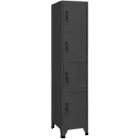 vidaXL Lockerkast 38x45x180 cm staal antracietkleurig