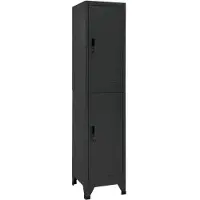 vidaXL Lockerkast 38x45x180 cm staal antracietkleurig