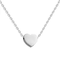 Victorious Dames Ketting – Zilveren Hart – Zilver – 45cm