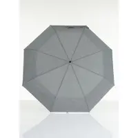 Lasessor – Paraplu – Grijs - Zilver – 27cm – Volledig – Reflecterende - Vol - Automatische - Opvouwbare - Reis – Stormparaplu - Open close knop – Windproof – Baleinen 8
