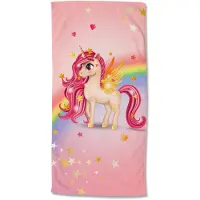 Good Morning Kinder Strandlaken Velours Little 75x150cm - multi