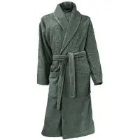 Linnick Wafel Badjas Velour Katoen - olive green - L