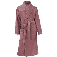 Linnick Wafel Badjas Velour Katoen - rose - M