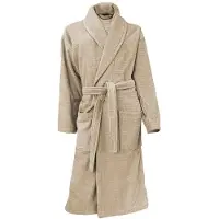 Linnick Wafel Badjas Velour Katoen - sand - XXL