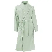 Linnick Wafel Badjas Velour Katoen - soft green - XXL