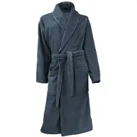 Linnick Wafel Badjas Velour Katoen - ocean blue - XL