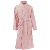 Linnick Wafel Badjas Velour Katoen - light pink - L