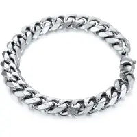 Victorious 11mm Stalen Armband Heren – Zilverkleurig – 20cm