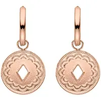 Victorious Dames Oorbellen Rosegoud – Rond met Ruit – 2.5CM