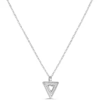 Victorious Dames Ketting Zilverkleurig – Driehoek Hanger – 41 t/m 46 CM