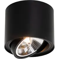 QAZQA Moderne plafondspot zwart draai- en kantelbaar AR111 - Rondoo Up
