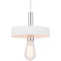 Globo Hanglamp wit 'Christine' E27 fitting gips