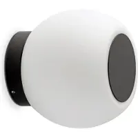 LOREFAR LED-wandlamp Moy, zwart, Woon-/ Eetkamer, Glas, Modern, LED wandlamp