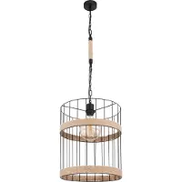 Globo Hanglamp HALIA 35.0 cm 1-lichts Zwart, Bruin