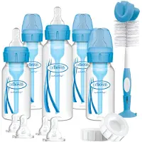 Dr. Brown's Options+ Anti-Colic Giftset - Smalle halsfles - Blauw