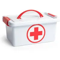 Forte Plastics Lege EHBO box/doos/kist 4 liter van kunststof - Opbergkisten