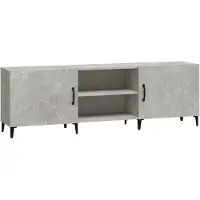 vidaXL Tv-meubel 150x30x50 cm bewerkt hout betongrijs