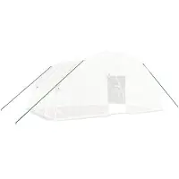 vidaXL Kas met stalen frame wit 24 m² 6x4x2,85 m