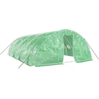 vidaXL Tuinkas met stalen frame 40 m² 8x5x2,3 m groen