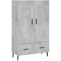 vidaXL Hoge kast 69,5x31x115 cm bewerkt hout betongrijs