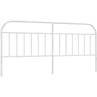 vidaXL Vervangend hoofdbord metaal wit 200 cm