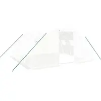 vidaXL Kas met stalen frame wit 16 m² 4x4x2 m