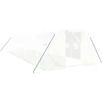 vidaXL Tuinkas met stalen frame 30 m² 10x3x2 m wit