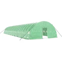 vidaXL Tuinkas met stalen frame 132 m² 22x6x2,85 m groen