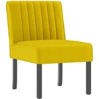 vidaXL Stoel fluweel geel