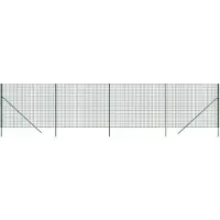 vidaXL Draadgaashek 2x10 m gegalvaniseerd staal groen