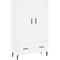 vidaXL Hoge kast 69,5x31x115 cm bewerkt hout wit