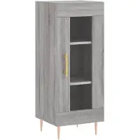 vidaXL Dressoir 34,5x34x90 cm bewerkt hout grijs sonoma eikenkleurig