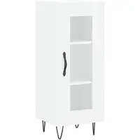 vidaXL Dressoir, hoogglanzwit, 34,5 x 34 x 90 cm, houtvezel