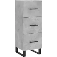 vidaXL Dressoir 34,5x34x90 cm bewerkt hout betongrijs
