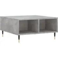 vidaXL Salontafel 60x60x30 cm bewerkt hout betongrijs