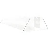 vidaXL Tuinkas met stalen frame 60 m² 20x3x2 m wit
