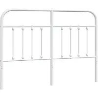 vidaXL Vervangend hoofdbord metaal wit 135 cm