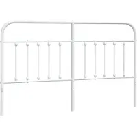 vidaXL Vervangend hoofdbord metaal wit 180 cm