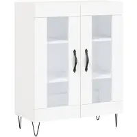 vidaXL Dressoir 69,5x34x90 cm bewerkt hout wit