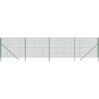 vidaXL Draadgaashek 1,4x10 m gegalvaniseerd staal groen