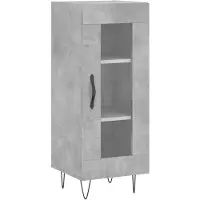 vidaXL Dressoir 34,5x34x90 cm bewerkt hout betongrijs