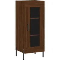 vidaXL Dressoir 34,5x34x90 cm bewerkt hout bruin eikenkleur