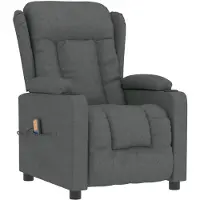 vidaXL Massagestoel stof donkergrijs