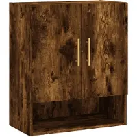 vidaXL Wandkast 60x31x70 cm bewerkt hout gerookt eikenkleurig