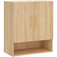 vidaXL Wandkast 60x31x70 cm bewerkt hout sonoma eikenkleurig