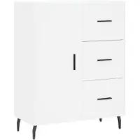 vidaXL Dressoir 69,5x34x90 cm bewerkt hout wit