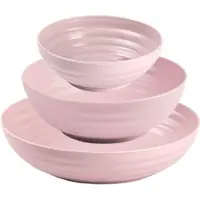 Forte Plastics Kommetjes/schaaltjes - 12x stuks - Dessert/ontbijt - Kunststof - Oudroze - Kommetjes