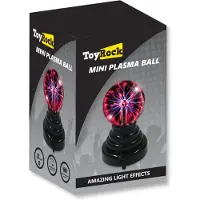 Partyfunlights - Plasmabol met lichteffecten - reageert op aanraking - werkt op USB en batterijen - hoogte 14 cm